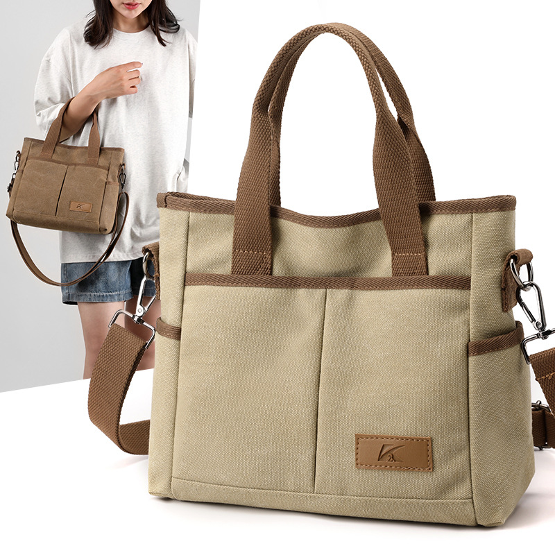 Luxury Bags Korea - Yeni Rahat Kanvas Çanta Büyük Kapasiteli