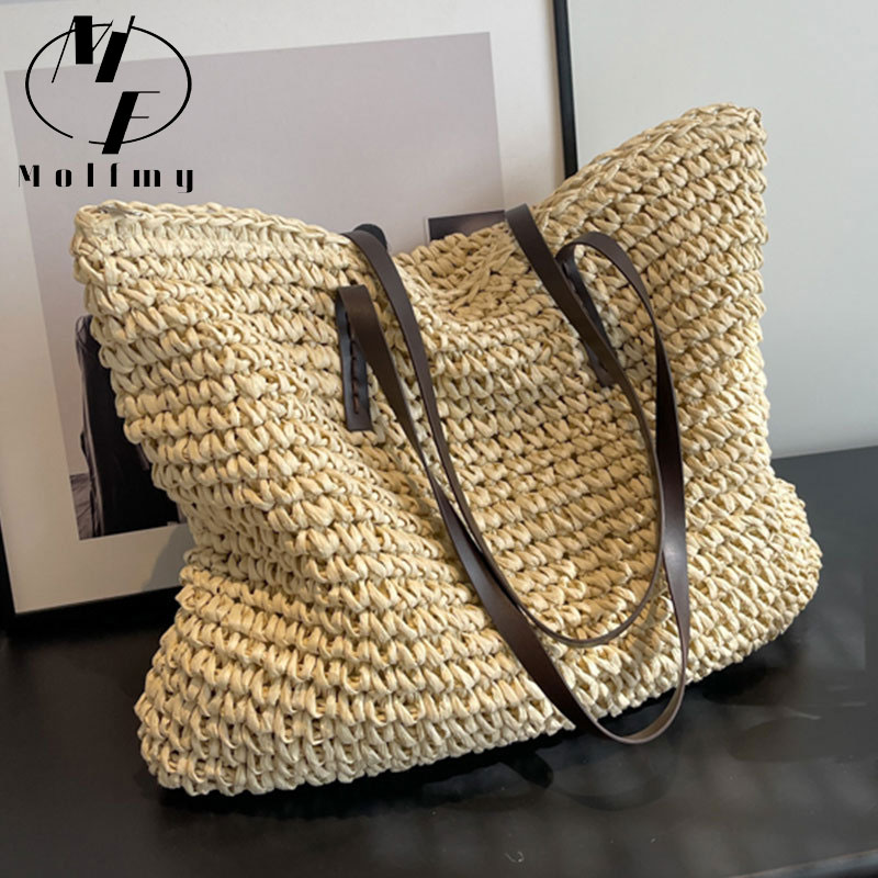 Luxury Bags Reseller - Saman Dokuma Bez Çantalar Rahat Büyük