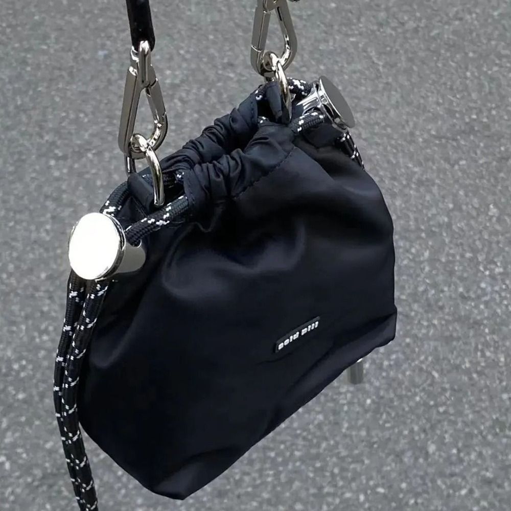 Luxury Bags Korea - Serin Kore Tarzı Siyah İpli Kova