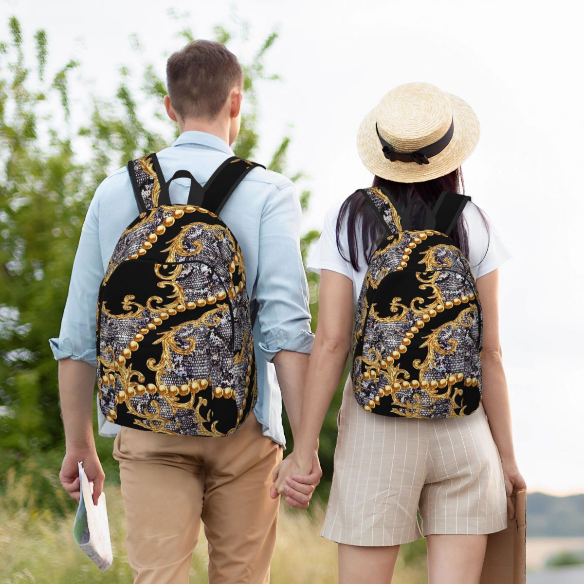 Luxury Bags Europe - Lüks Altın Avrupa Çiçek Barok Öğrenci