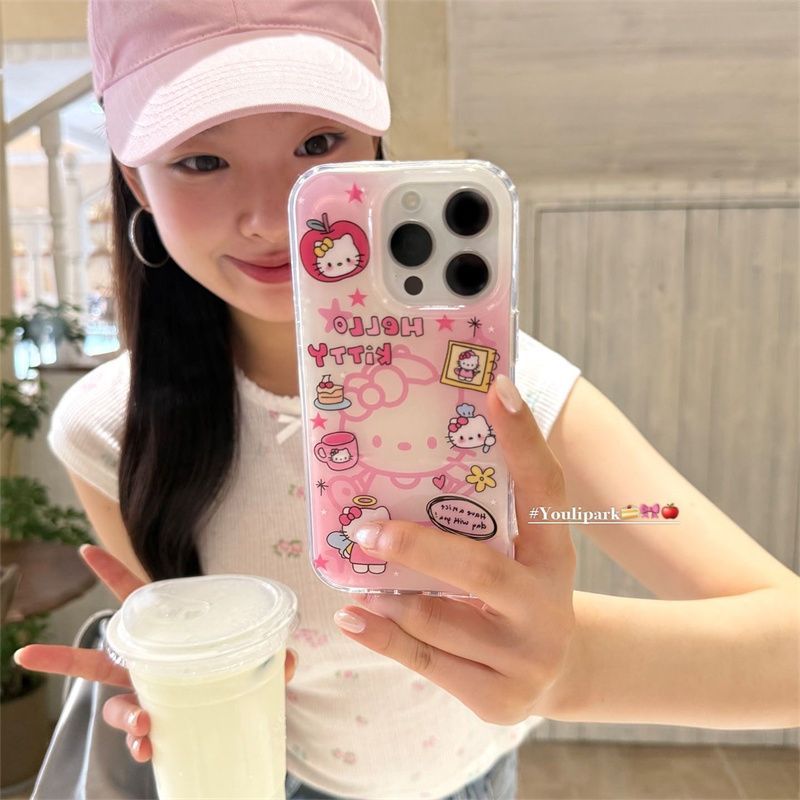 Luxury Bags From Japan - Yaratıcı Karikatür Sevimli Kedi iPhone Kılıfı