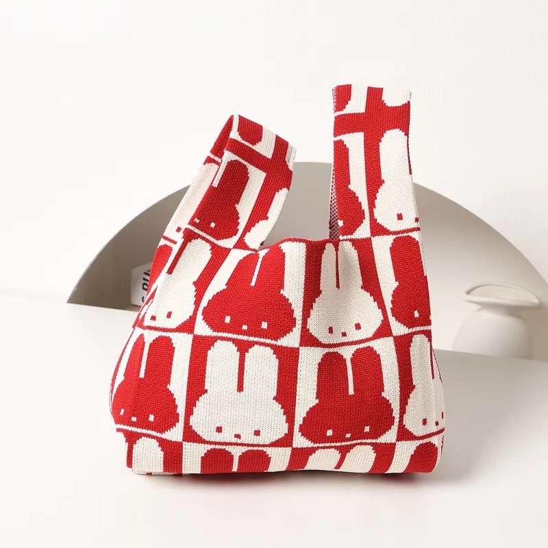 Miffy Kırmızı Örgü Lüks Bez Ça - Luxury Bags Luggage incelemesi ve fiyatı
